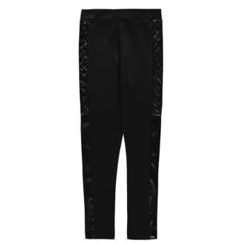 Firetrap Quilt Panel Trousers Junior Girls - Jet Black