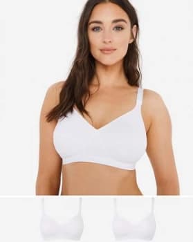 Playtex 2Pack White Comfort Bras