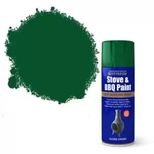Rust-Oleum Stove & Bbq Green Matt Multi Surface Spray Paint, 400Ml