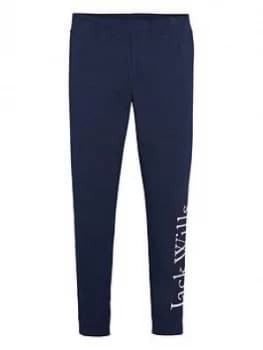 Jack Wills Girls Block Legging - Navy, Size Age: 10-11 Years, Women