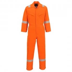 Araflame Mens Flame Resistant Overall Orange Orange Extra Large 32"