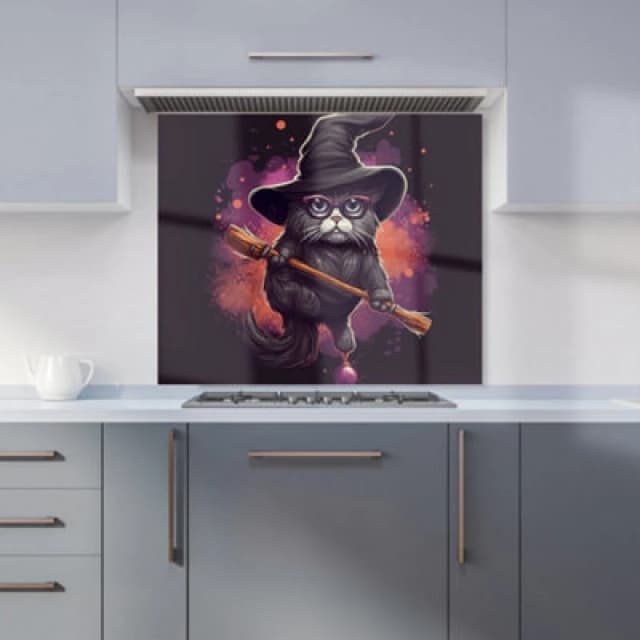 Warren Reed - Designer White Brown & Blue Geometric Pattern Tea Towel Blue Unisex