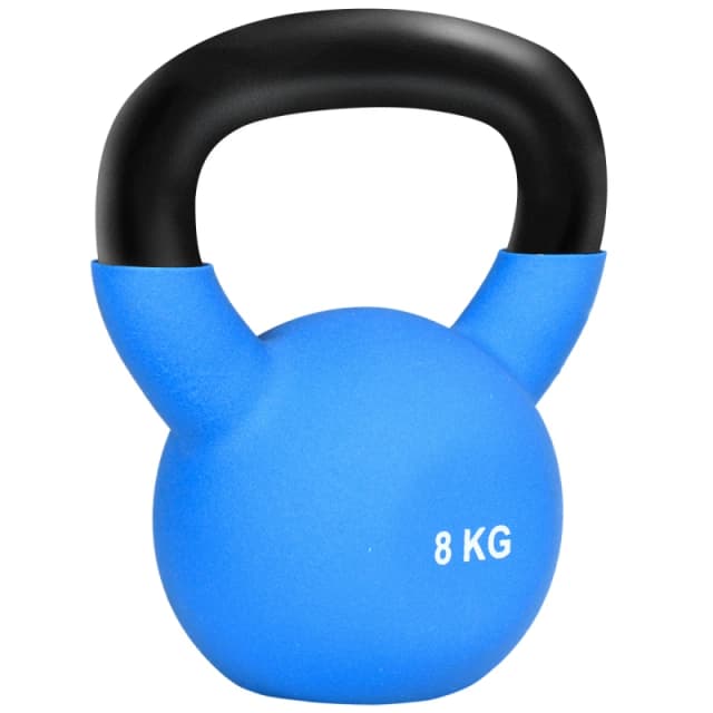 HOMCOM HOMCOM 8KG Kettlebell with Soft Body and Non-Slip Handle, Blue Blue One Size Unisex 5063603037557