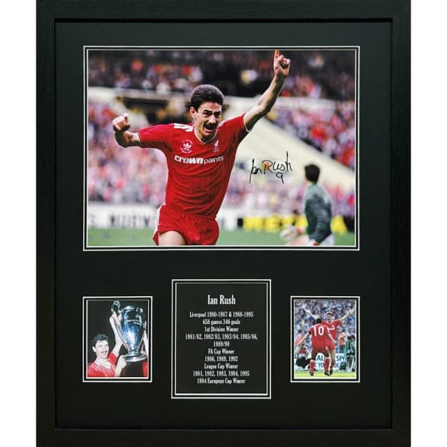 AllStarSignings Ltd Ian Rush signed Liverpool photograph Red unisex One Size