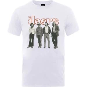 The Doors - Band Standing Unisex Large T-Shirt - White