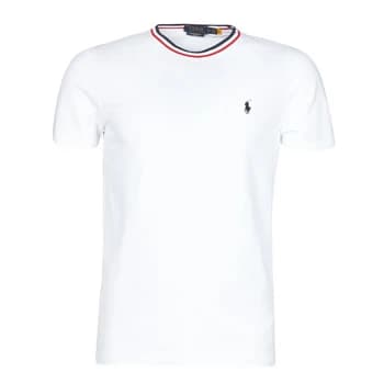 Polo Ralph Lauren T-SHIRT COL ROND DETAILS DE COL EN COTON PIQUE LOGO PONY PLAYER mens T shirt in White - Sizes EU S,EU XL