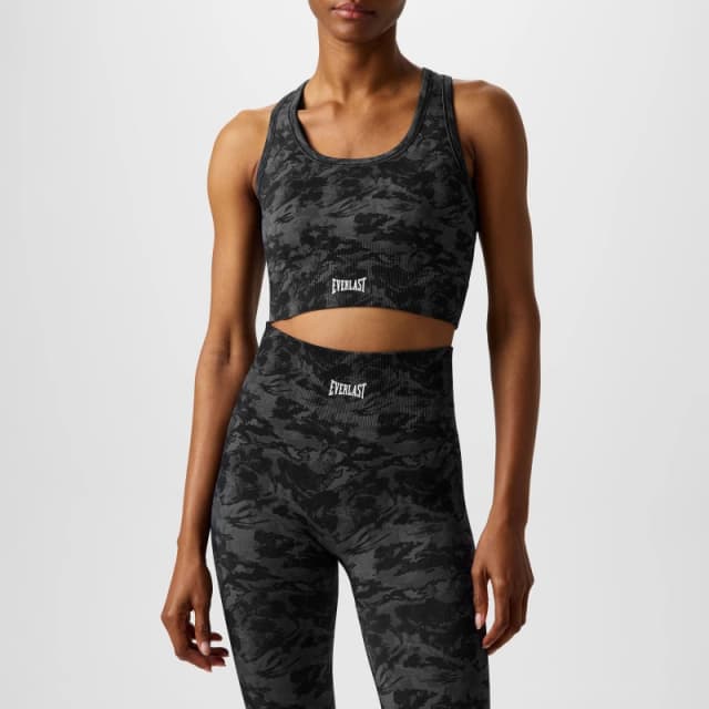 Everlast Camo Racerback Sports Bra Womens - Black 8
