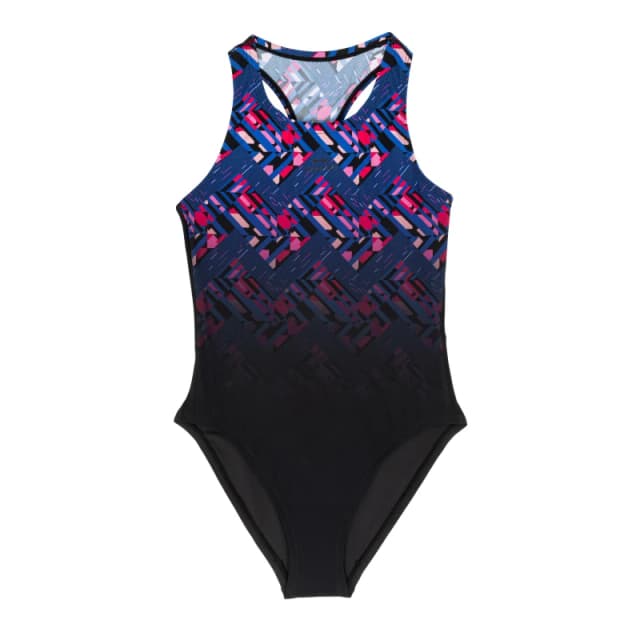 Slazenger Sports Back 1 Piece Swimsuit Juniors - Black 7 - 8 Years