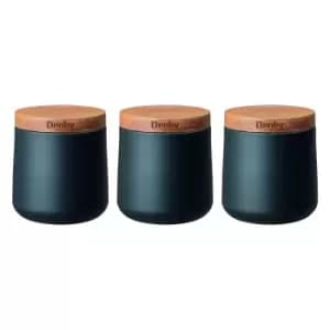 Denby Storage Canisters, Black, Set of 3