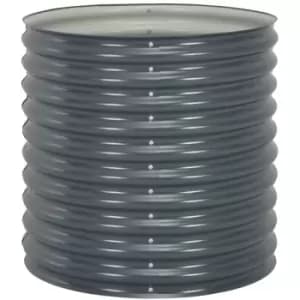 Garden Raised Bed 80x80x81cm Galvanised Steel Grey Vidaxl Grey