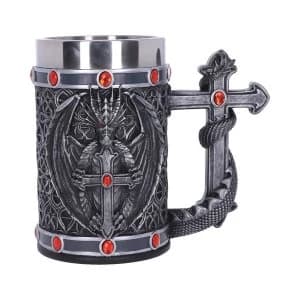 Silver Dragon Obsidian Tankard