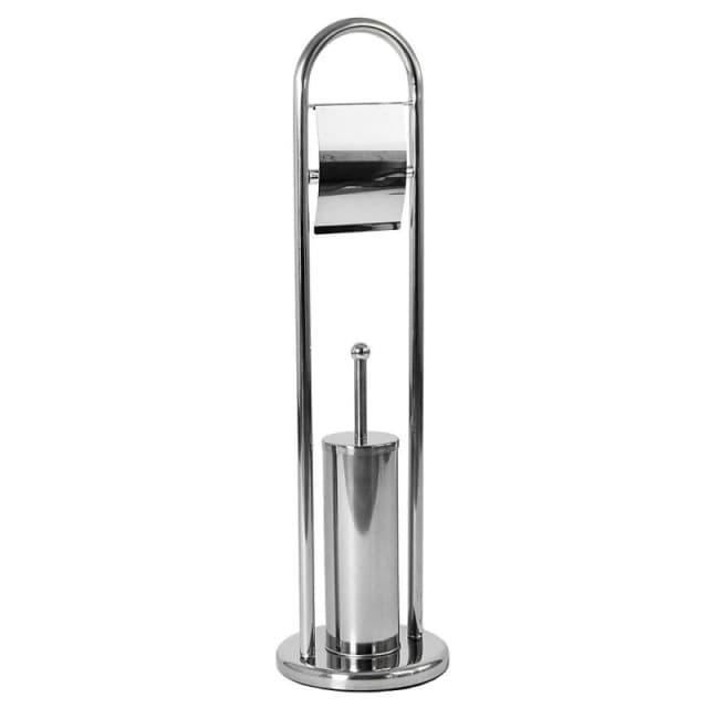Lassic Bath Vida Toilet Brush And Paper Holder With Round Stainless Steel unisex One Size