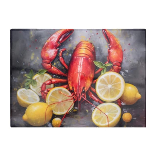 Warren Reed Designer Lobster And Lemons Chopping Board