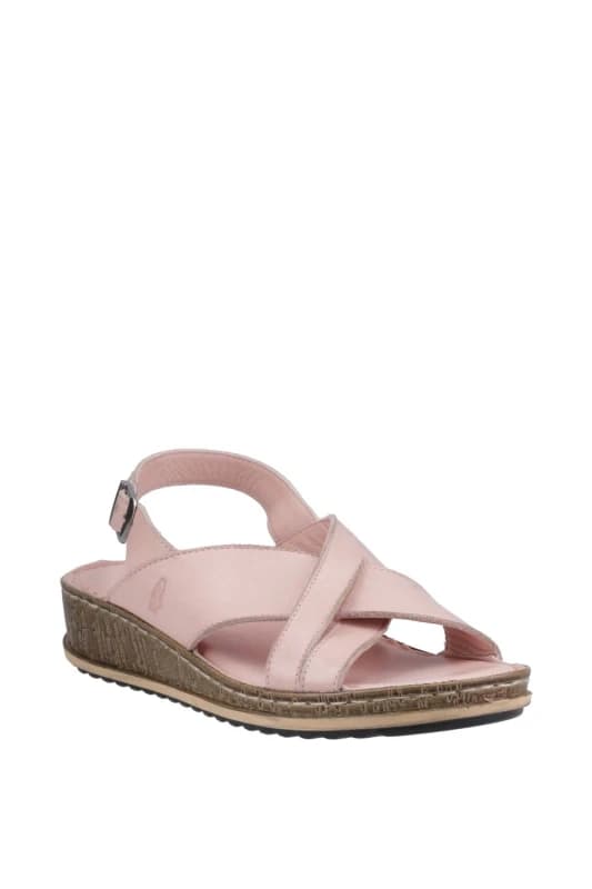 Hush Puppies Womens Elena Cross Over Wedge Sandals UK Size 4 (EU 37) BLUSH HUS321-BLUSH-4
