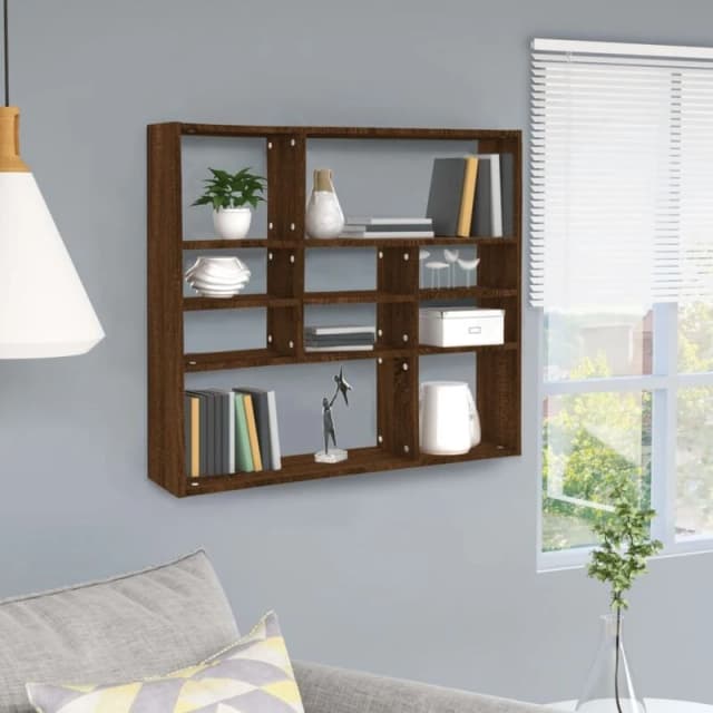 VIDAXL Vidaxl - Wall Shelf Brown Oak 90x16x78cm Engineered Wood 8720286954683