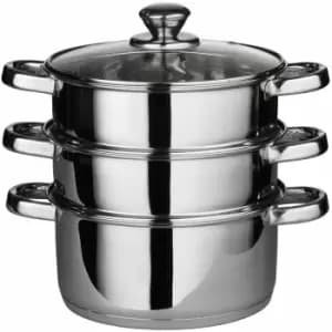 Stainless Steel Steamer with 6 Handles - Premier Housewares