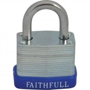 Faithfull Laminated Steel Padlock 30mm Standard