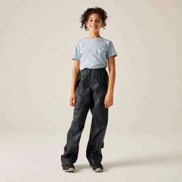 Regatta Kids Stormbreak Waterproof Overtrouser Navy unisex 11 - 12 Years