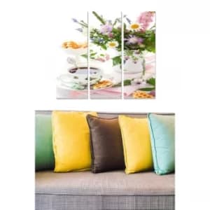 MDF9848851 Multicolor Decorative MDF Painting (3 Pieces)