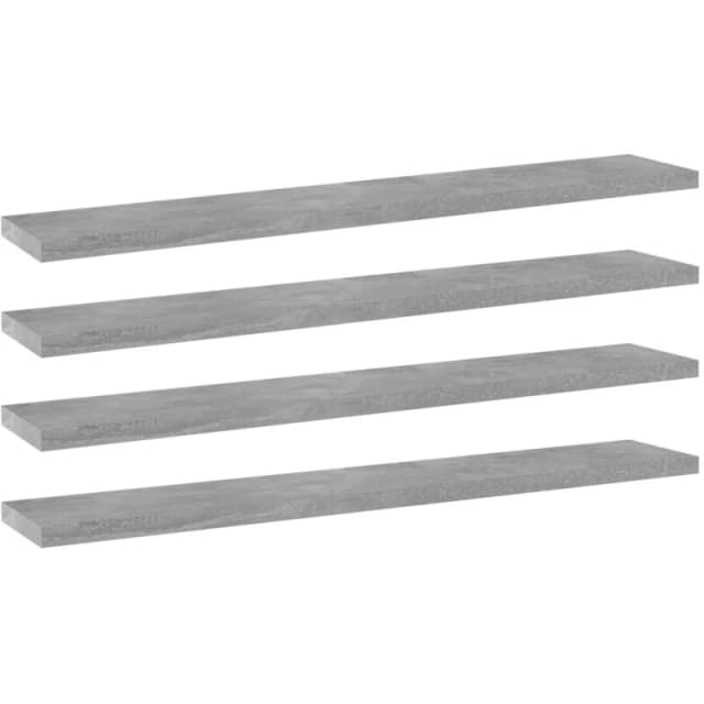 VIDAXL Bookshelf Boards 4 pcs Concrete Grey 60x10x1.5cm Engineered Wood Vidaxl 8720286244630