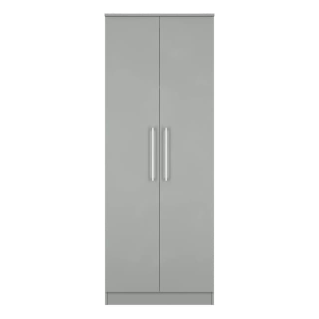 Ready Assembled 2 U Gloucester 2 Door Wardrobe (Ready Assembled) in Dark Grey Dark Grey Unisex