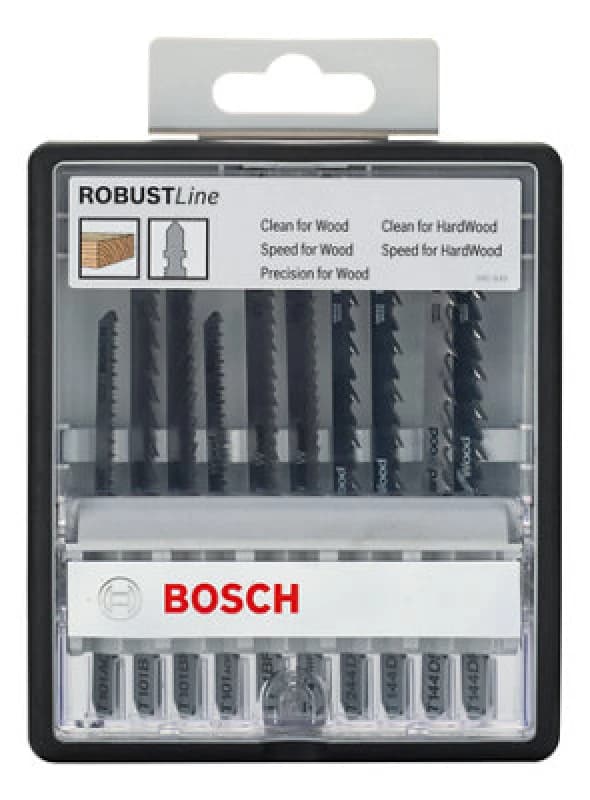 Bosch PRO 10 Piece Jigsaw Blade Set for Hardwood and Laminate 2607011941