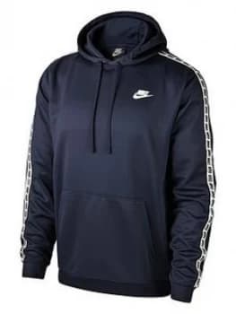 Nike Sportswear Repeat Overhead Poly Hoody Obsidian Size M Men