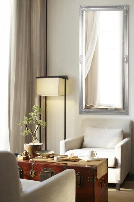 Unbranded Austen Dark Elegant Full Length Mirror - Professional Grade with Detailed Craftsmanship - Free Shipping - Dark Silver