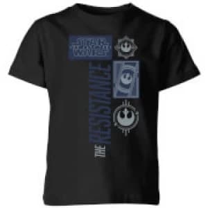 Star Wars The Resistance Black Kids T-Shirt - Black - 11-12 Years