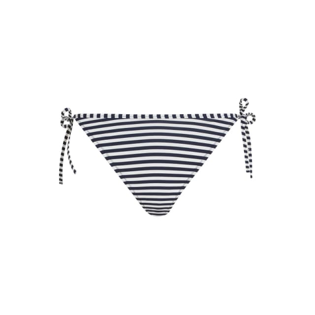 Tommy Hilfiger Scheeky Side Tie Stripe Bikini Bottoms - Blue Blue 10