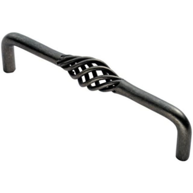 Loops Steel Cage D Type Cabinet Pull Handle 128mm Fixing Centres Antique Steel Metallics unisex