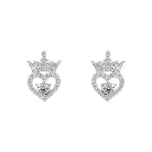 Disney Princess Sterling Silver Birthstone Crown Earrings ? April E906315RAPRL