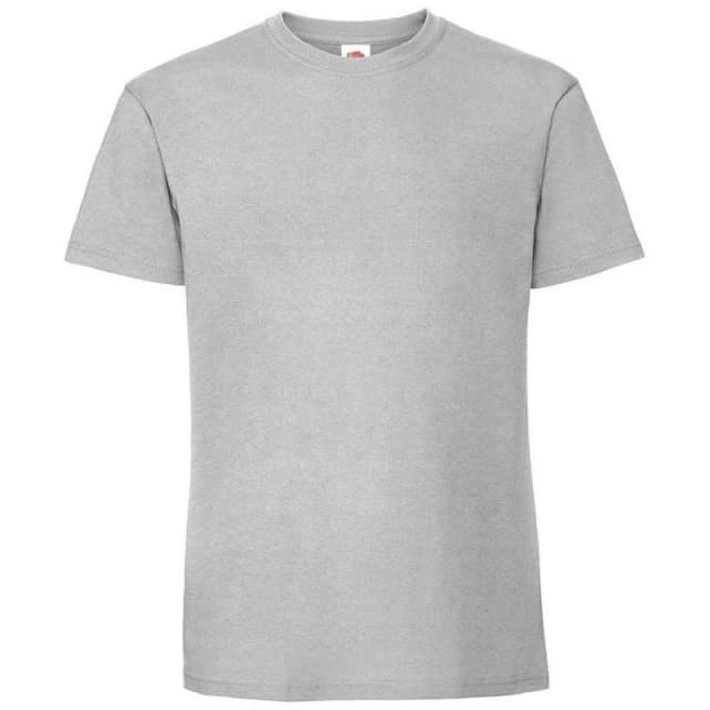 Fruit Of The Loom Fruit of the Loom Men Ringspun Premium T-Shirt in Mid Grey Size: Small Mid Grey S Male 5063527581693
