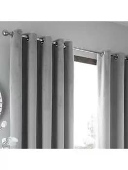 Caprice Brigitte Faux Fur Eyelet Lined Curtains