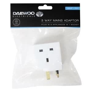 Daewoo 3-Way Mains Adaptor - 13 Amp