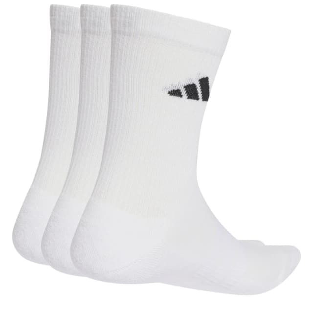 adidas 3 Pack Crew Socks Adults White 3 Bar unisex XS 2-3.5