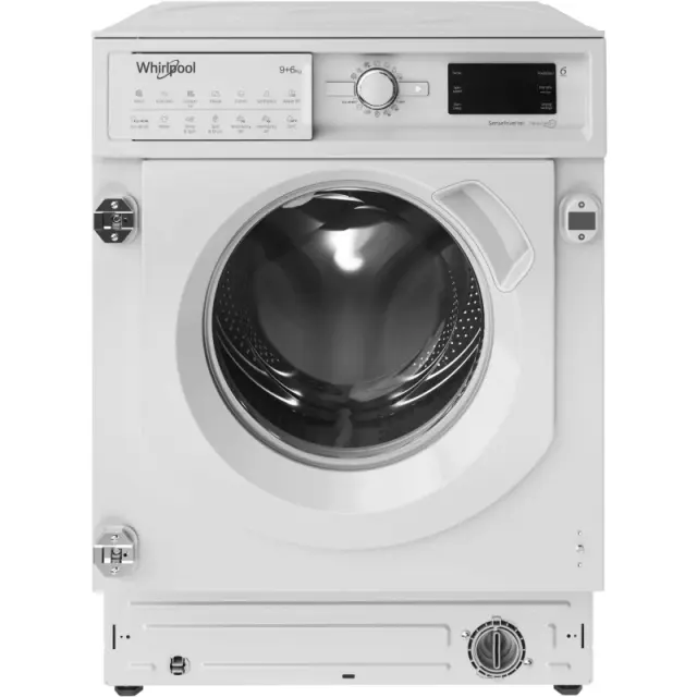 Whirlpool BIWDWG961485 6th sense 9KG Wash 6kg Dry 1400RPM Integrated Washer Dryer - White BIWDWG961485 White