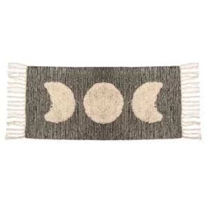 Sass & Belle Moon Phases Tufted Rug Black