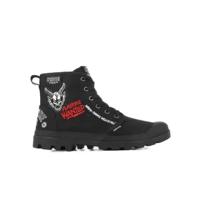 Palladium Pampa Hellfire X Stranger Things High Top Trainers Black Women 44 (9.5)