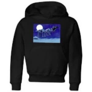 Star Wars AT-AT Darth Vader Sleigh Kids Christmas Hoodie - Black - 11-12 Years