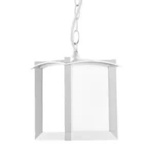 Mark 1 Light Outdoor Ceiling Pendant Light White, E27