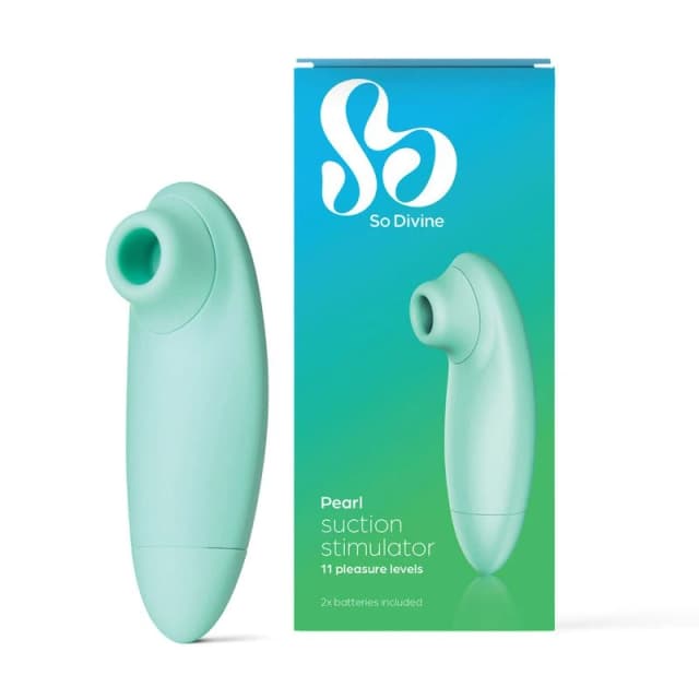 So Divine Pearl Clitoral Suction Stimulator Aqua female