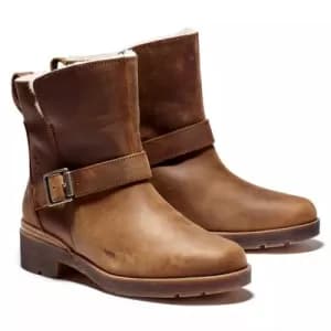 Timberland Womens Graceyn Waterproof Leather Biker Boots - Rust - UK 7