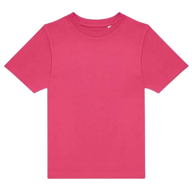 B&C Plain Red T-Shirt in Fuchsia Size: 12-13 Years Fuchsia Unisex 12-13 Years