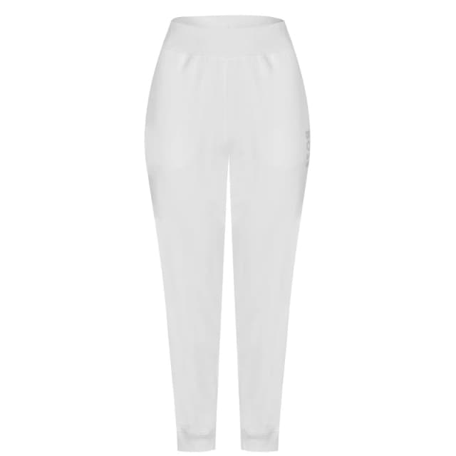 Boss Womens EJoy Jog Soft Cotton Blend Bottoms White 100 female 10 (M)