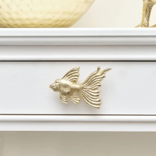 Melody Maison Gold Fish Drawer Knob Metallic Gold
