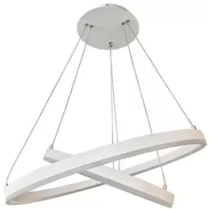 Netlighting Modern LED Hanging Pendant White, Warm White 3000K 4070lm Dimmable