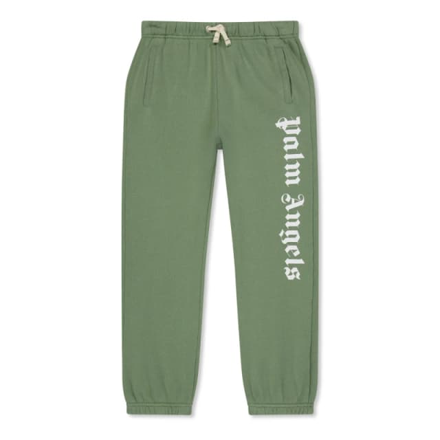 Palm Angels Logo Jogging Bottoms Juniors Light Green female 8Y