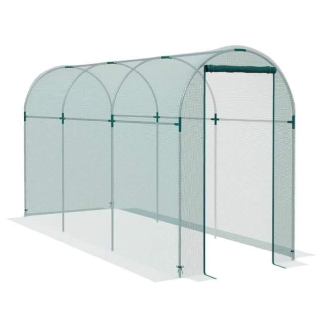Outsunny Fruit Cage - Plant Protection Tent - 1.2 x 3.6 x 1.9m - Green TJ Hughes 5061025087563