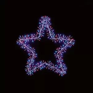Premier Decorations Limited White Star Starburst LED Silhouette